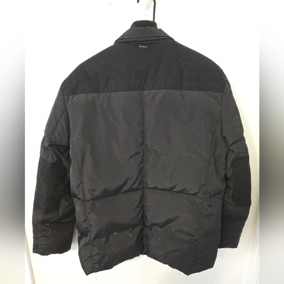 Kenneth Cole New York Down Puffer Jacket  Full Zip Coat Mens Large Poly Wool - Picture 2 of 7